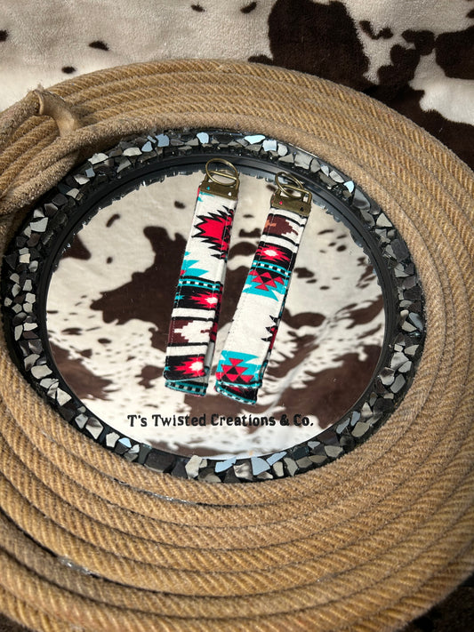 Flannel Aztec Keychain