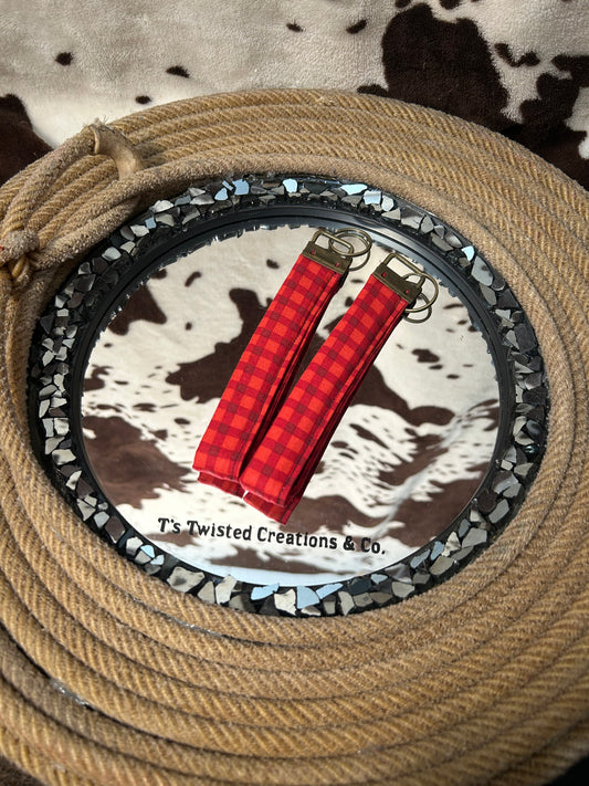 Red Plaid Keychains