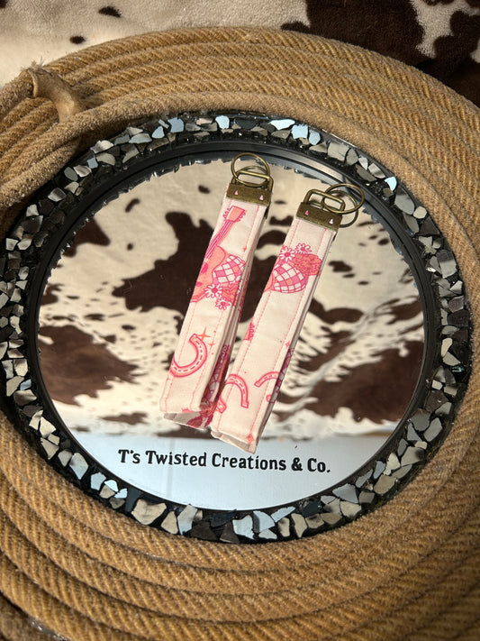 Pink Cowgirl Keychain