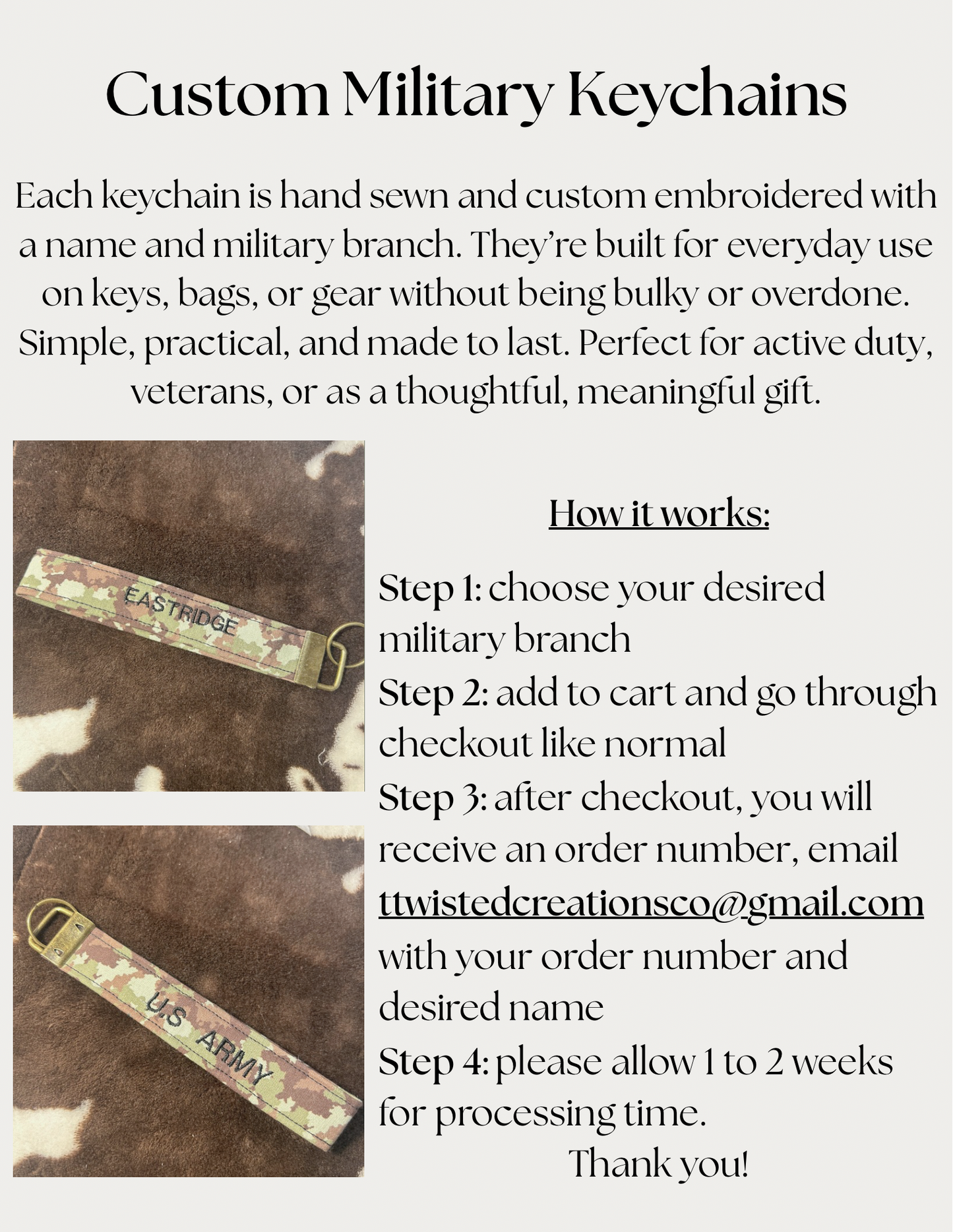Custom Military Keychain